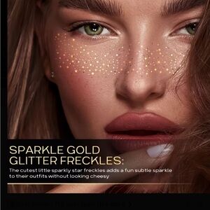 Sparkle Gold Glitter Freckles — Gold Glitter Face Decal